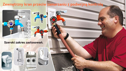 【Kup 1 dostań 1 za darmo】Zewnętrzny kran przeciw zamarzaniu z podwójnym sterowaniem