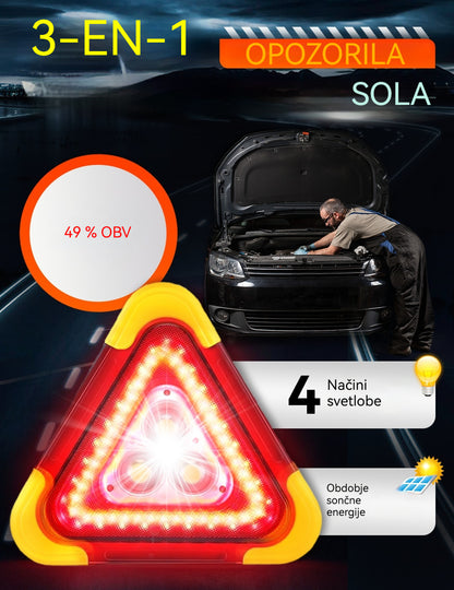 🔥Nov izdelek 2026🔥 Tri-v-enem solarni trikotnik za nujne primere