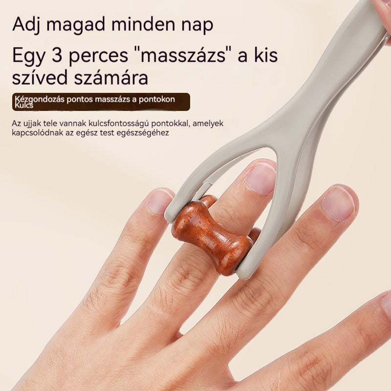 🌿【Vásárolj 1-et és kapsz 1-et ingyen】 Tömörfa ujjmasszírozó: A természetes fa görgők segítenek felszabadítani az ízületi meridiánokat és enyhíteni a kézfáradtságot. 🌿