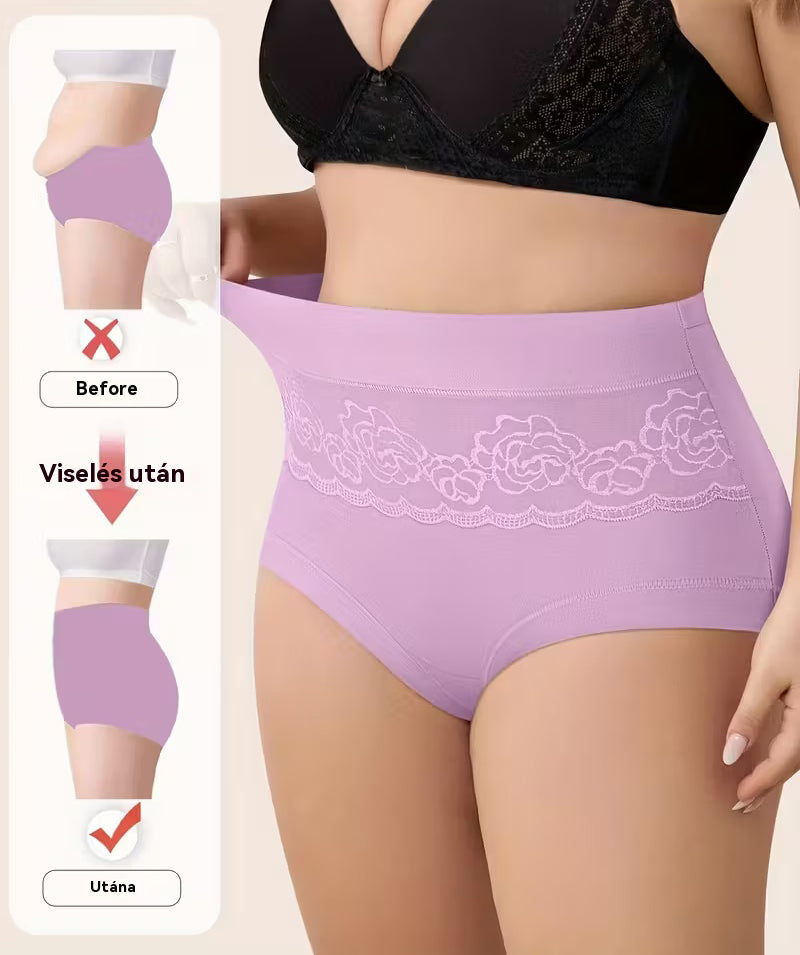 【Vásároljon 3-at és kapjon 3-at ingyen】🩲Nagyméretű, magas derekú hasleszorító női alsónemű