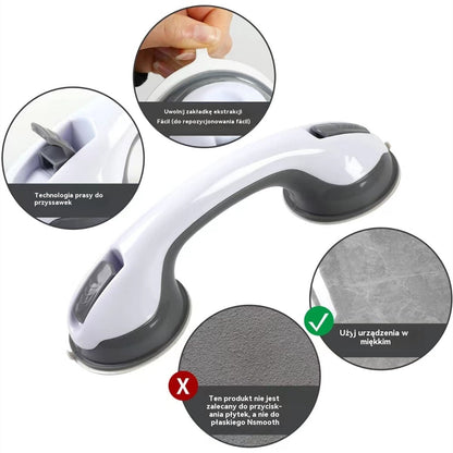 🔥Kup jeden, drugi gratis 🔥Wielofunkcyjny uchwyt łazienkowy z przyssawką, bez wiercenia, bez montażu, łatwy w użyciu