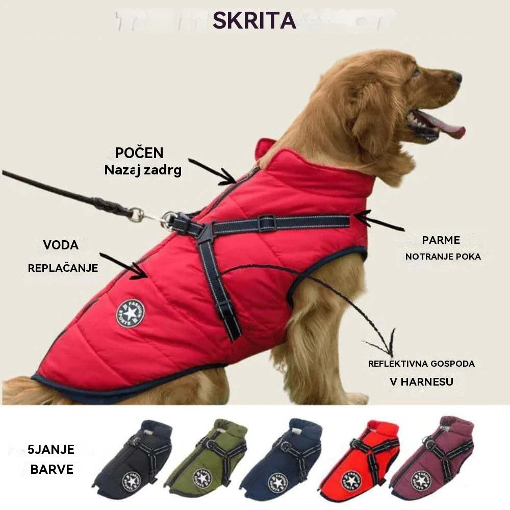 【Vroča prodaja】Jesenska in zimska smučarska oblačila za hišne ljubljenčke, vodoodporna in topla bombažna jakna za pse