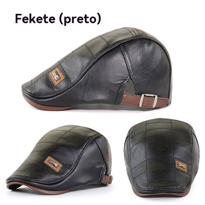 🔥 Retro stílusú, kiváló minőségű, természetes bőrű, mindenhez illeszkedő sapka