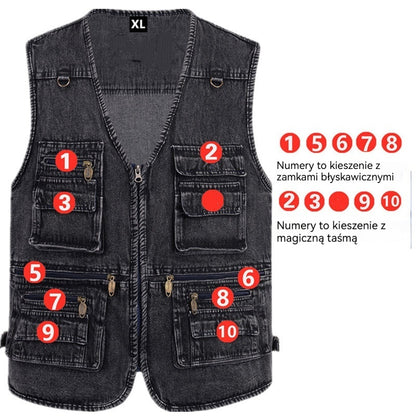 🔥 Nowa kolekcja -50% | Męskie jeansy z wieloma kieszeniami 【XL–7XL】 – Wytrzymałe, oddychające i wygodne