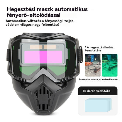 🔥 😎Teljesen automatikus hegesztősisak cserélhető lámpával, fejre szerelhető, védőálarc hegesztőknek