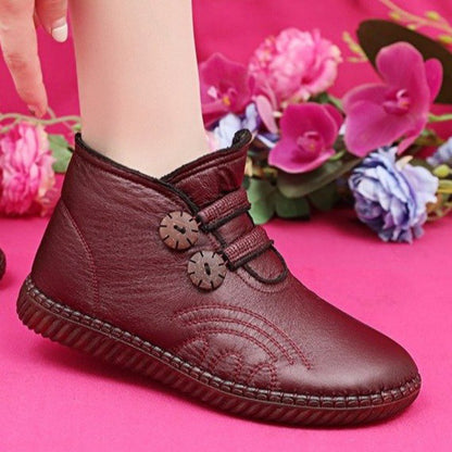 🔥【35-40】 Őszi és téli női csúszásmentes, puha talpú, vastag bársony pamutcsizma