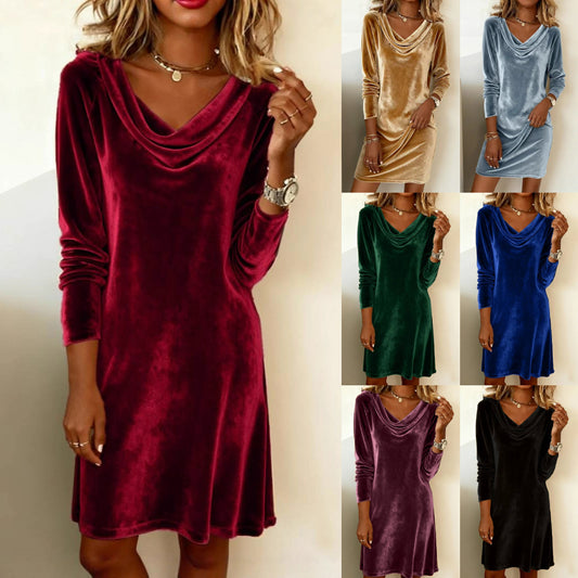 🔥  【S-3XL】 Damskie luźne sukienki z jedwabiu sztucznego