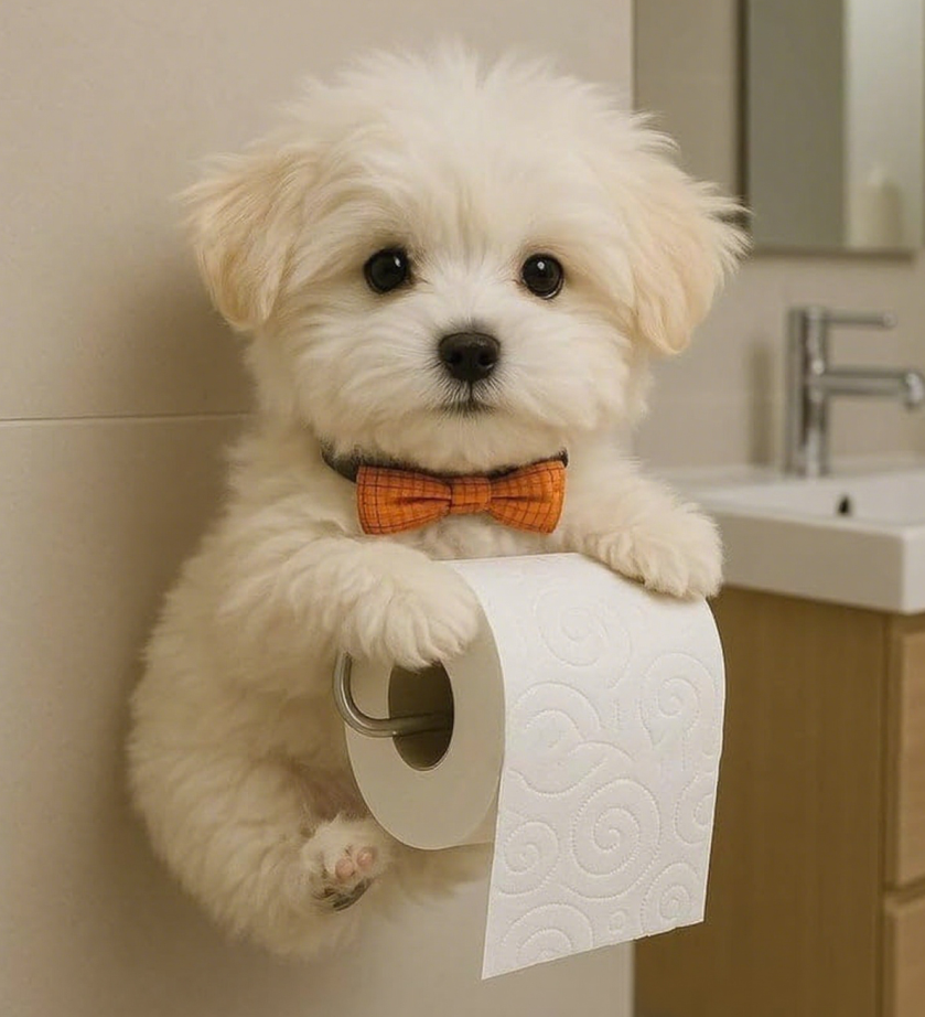 🐕Držalo za toaletni papir z motivom ljubkega kužka