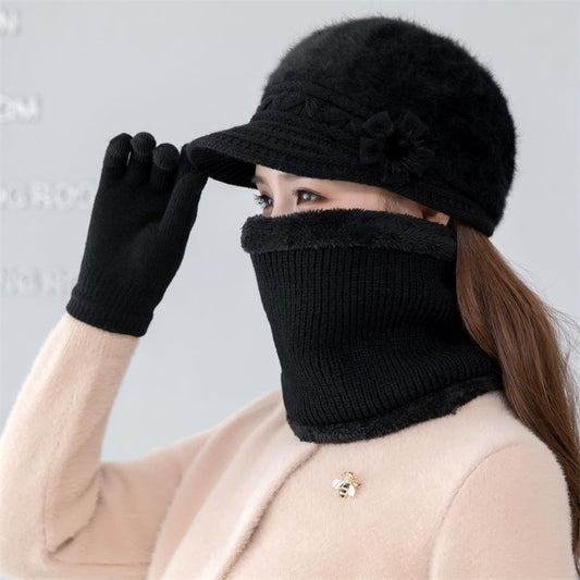 💥【Sapkák + Sálak + Kesztyűk】 Stílusos plüss sapka őszre és télre