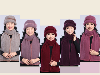 🤩【Kapelusz + szalik】Elegancki kapelusz z króliczego futra na jesień i zimę