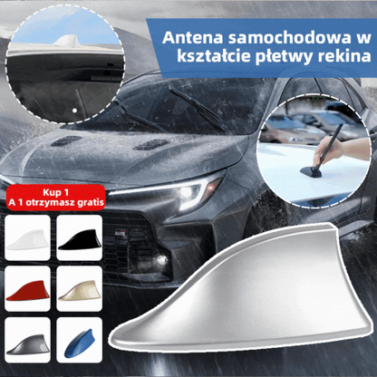 🚗 【Kup 1, a 1 otrzymasz gratis】🚗 Antena samochodowa w kształcie płetwy rekina z dekoracją, uniwersalna antena sygnału radiowego