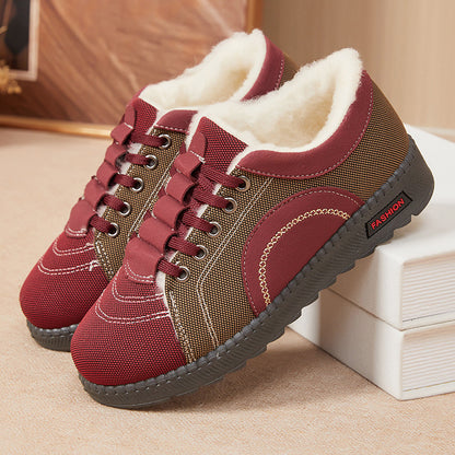 🏆【35-41】🔥Nowe, ciepłe, zimowe buty bawełniane, wyściełane polarem, płaskie i antypoślizgowe, idealne dla matek.