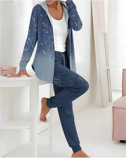 💃 Nova ponudba, Dvodelni komplet 💖 Nov preprost bombažni komplet za jesen in zimo 2025