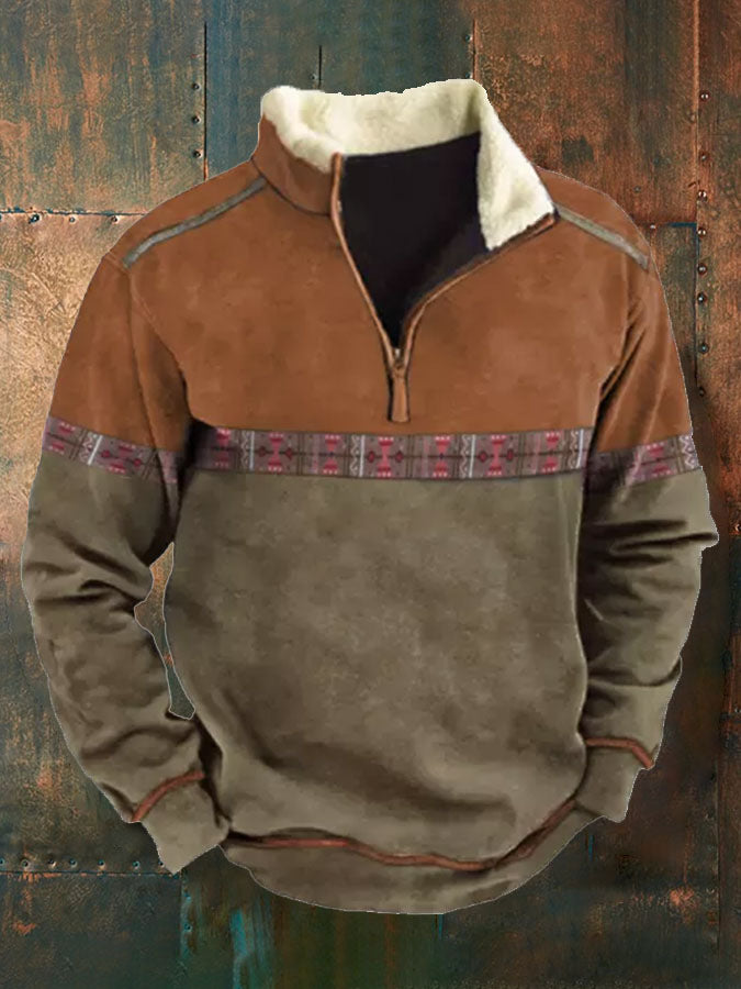 👕【S-4XL】2025-ös őszi-téli férfi divatos, meleg hosszú ujjú pulóver 3D nyomattal