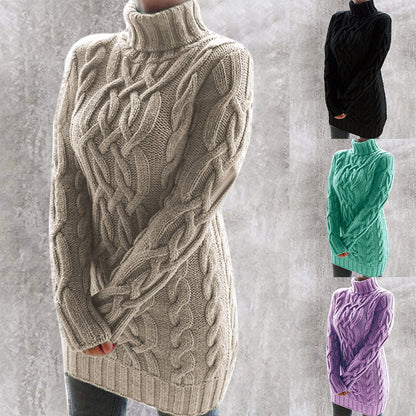 【S-3XL】 Gruby retro zimowy sweter z podwójnym kołnierzem