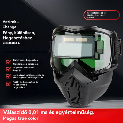 🔥 😎Teljesen automatikus hegesztősisak cserélhető lámpával, fejre szerelhető, védőálarc hegesztőknek