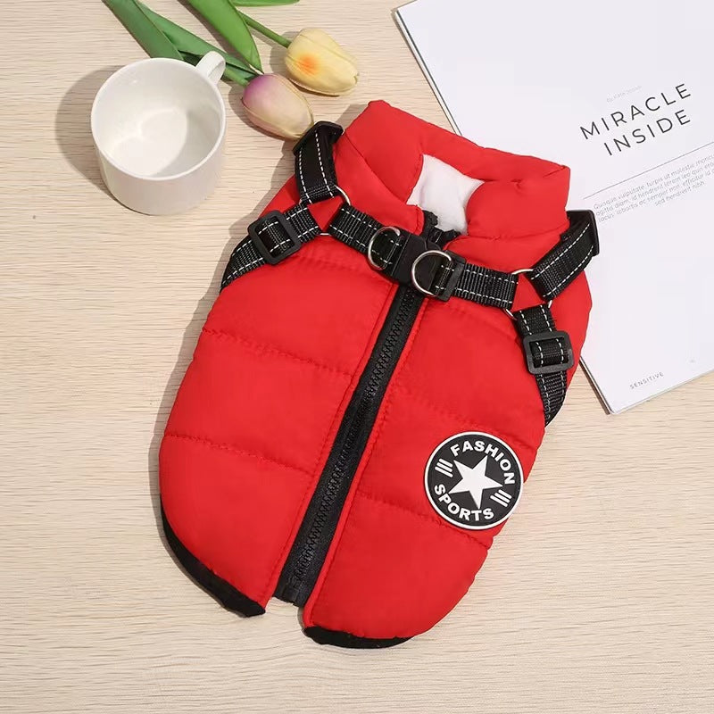 【Vroča prodaja】Jesenska in zimska smučarska oblačila za hišne ljubljenčke, vodoodporna in topla bombažna jakna za pse