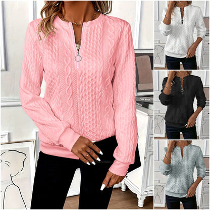 🎀🎀【meleg süteményként eladó】🌸🌸2025-es európai és amerikai alkalmi női steppelt cipzáras kapucnis pulóver