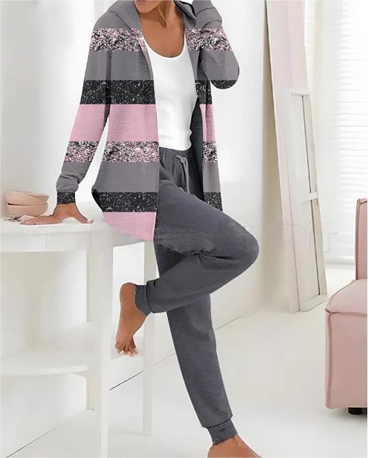 💃 Nova ponudba, Dvodelni komplet 💖 Nov preprost bombažni komplet za jesen in zimo 2025