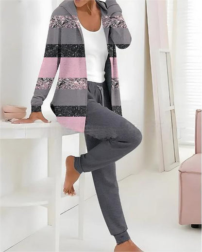 💃 Nova ponudba, Dvodelni komplet 💖 Nov preprost bombažni komplet za jesen in zimo 2025