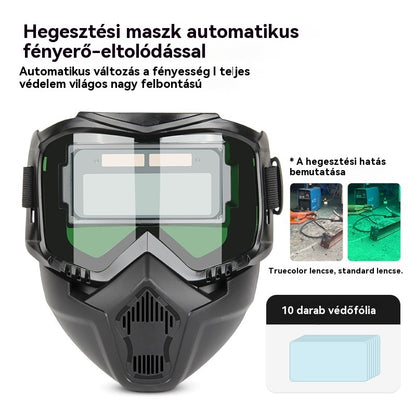 🔥 😎Teljesen automatikus hegesztősisak cserélhető lámpával, fejre szerelhető, védőálarc hegesztőknek