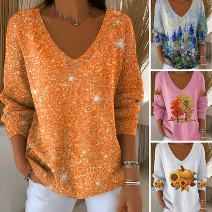 🔥【S-5XL】Modny dzianinowy sweter z nadrukiem