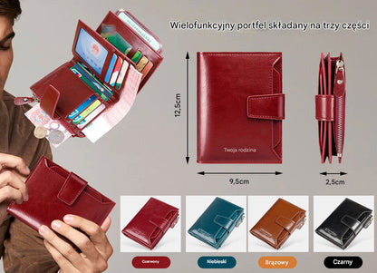 🔥 🔥Nowy model wiosna/lato damski portfel z miękkiej skóry, portfel na karty z wieloma przegrodami