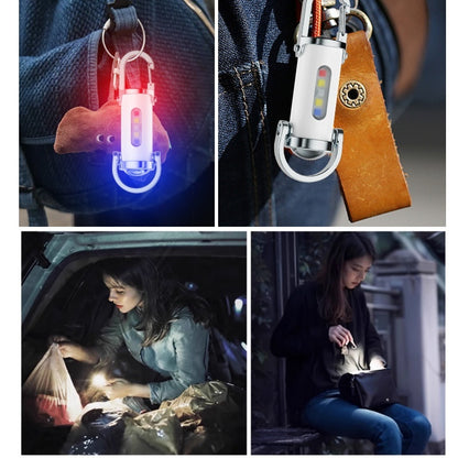 🔥【Vásároljon 1-et, kapjon 1-t ingyen】🔥2 db Szuperfényes, 1200lm-es vízálló mini kulcstartós zseblámpa