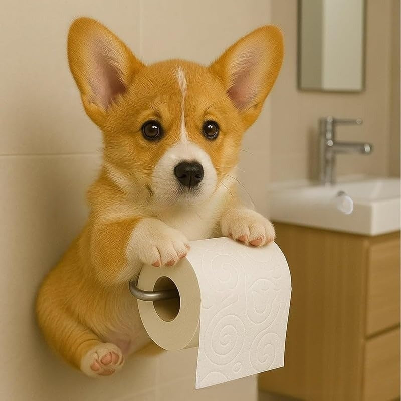 🐕Držalo za toaletni papir z motivom ljubkega kužka