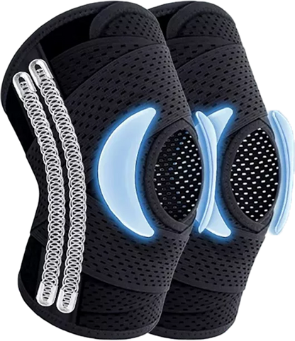 🦵【Kup 1 i otrzymaj 1 gratis】Podwójne nakolanniki sprężynowe do biegania, jazdy na rowerze, gry w piłkę itp.