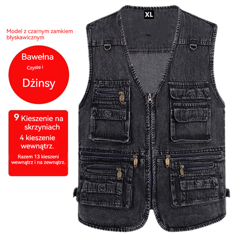 🔥 Nowa kolekcja -50% | Męskie jeansy z wieloma kieszeniami 【XL–7XL】 – Wytrzymałe, oddychające i wygodne