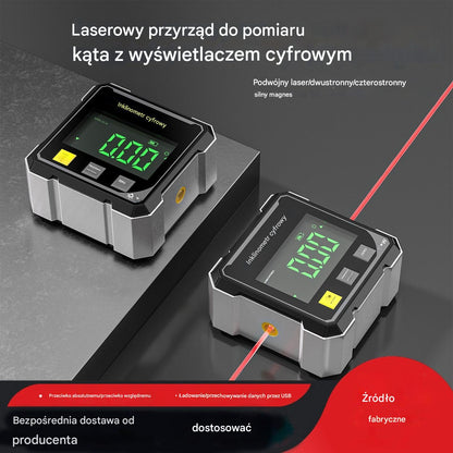 【📢📢Najniższa cena przez ograniczony czas!!! 💥】Czterostronna magnetyczna, dwustronna elektroniczna poziomica laserowa
