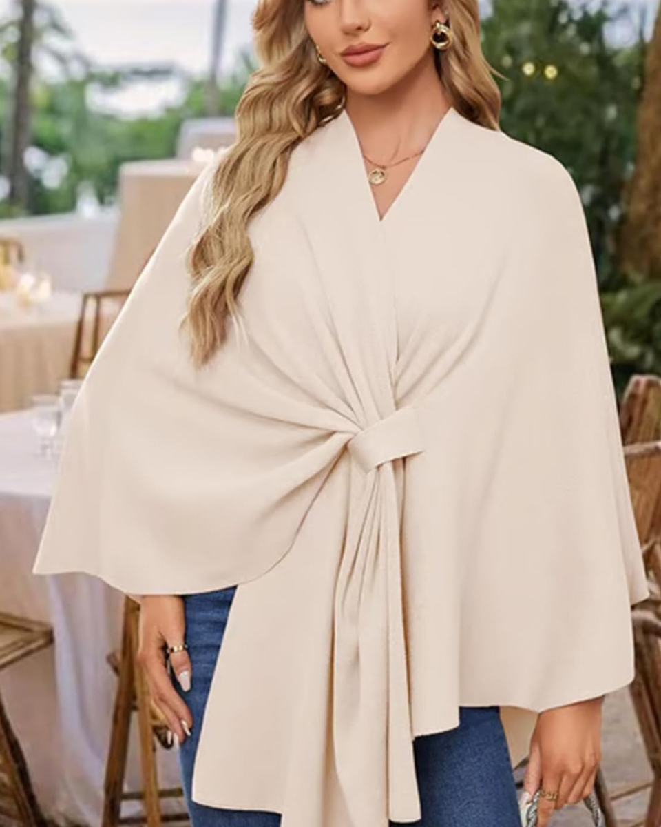 💃🧣🐑🔥Elegancki jednokolorowy miękki płaszcz/szal dla kobiet