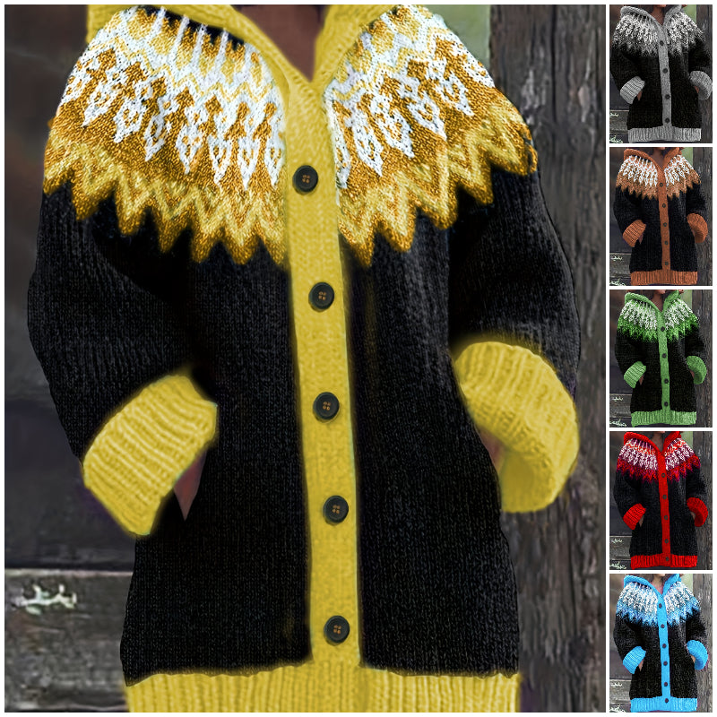 【S~5XL】Elegáns, színes kapucnis dzseki retro stílusban