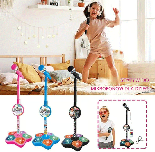 💥Zabawka mikrofon, zabawka karaoke z podświetleniem