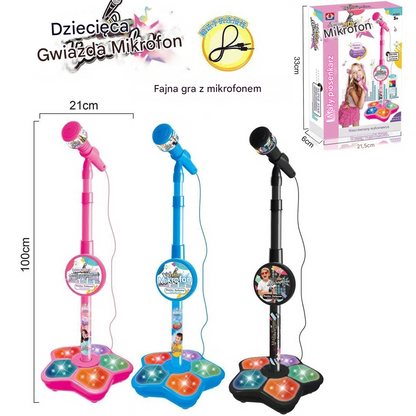 💥Zabawka mikrofon, zabawka karaoke z podświetleniem
