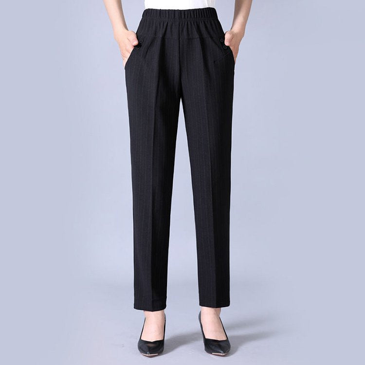 🏆 2 przedmioty 🔥【45-90 KG】Nowe damskie spodnie z wysokim stanem i prostymi nogawkami, idealne na jesień i zimę