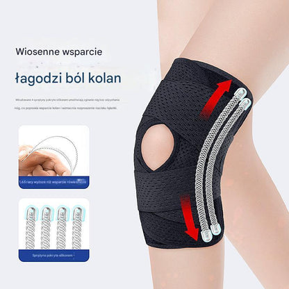 🦵【Kup 1 i otrzymaj 1 gratis】Podwójne nakolanniki sprężynowe do biegania, jazdy na rowerze, gry w piłkę itp.