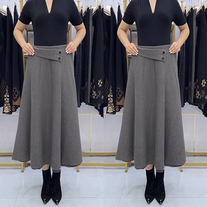 👗🎀【S-4XL】Spódnica midi z wełny na jesień/zimę