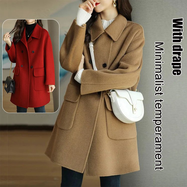 🌈🩰 új őszi-téli, kiváló minőségű, dupla kasmír kabát – több évszakra alkalmas