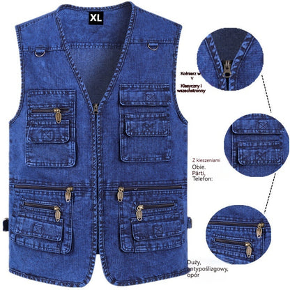 🔥 Nowa kolekcja -50% | Męskie jeansy z wieloma kieszeniami 【XL–7XL】 – Wytrzymałe, oddychające i wygodne