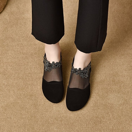 ✨【35-41】🏆2025 novi votli mrežasti petki z mehkim dnom za ženske