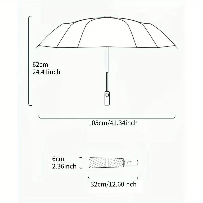 Nov popolnoma samodejni dežnik, izdelan na Japonskem, za dež in sonce
