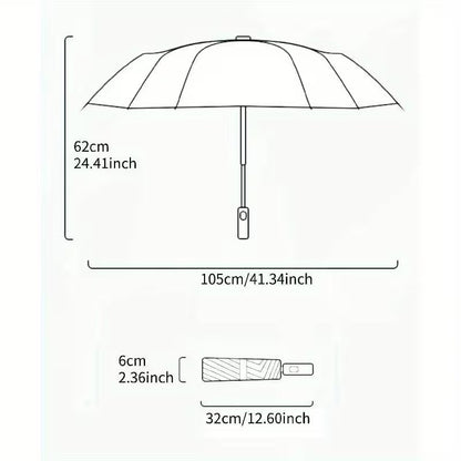 Nov popolnoma samodejni dežnik, izdelan na Japonskem, za dež in sonce
