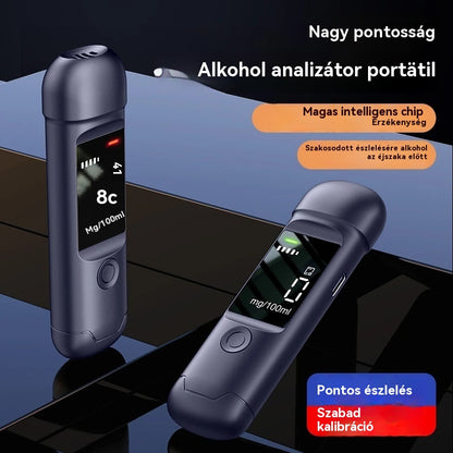 🍷 Hordozható, nagy pontosságú alkoholszint-mérő – Tudd meg a szinted vezetés előtt