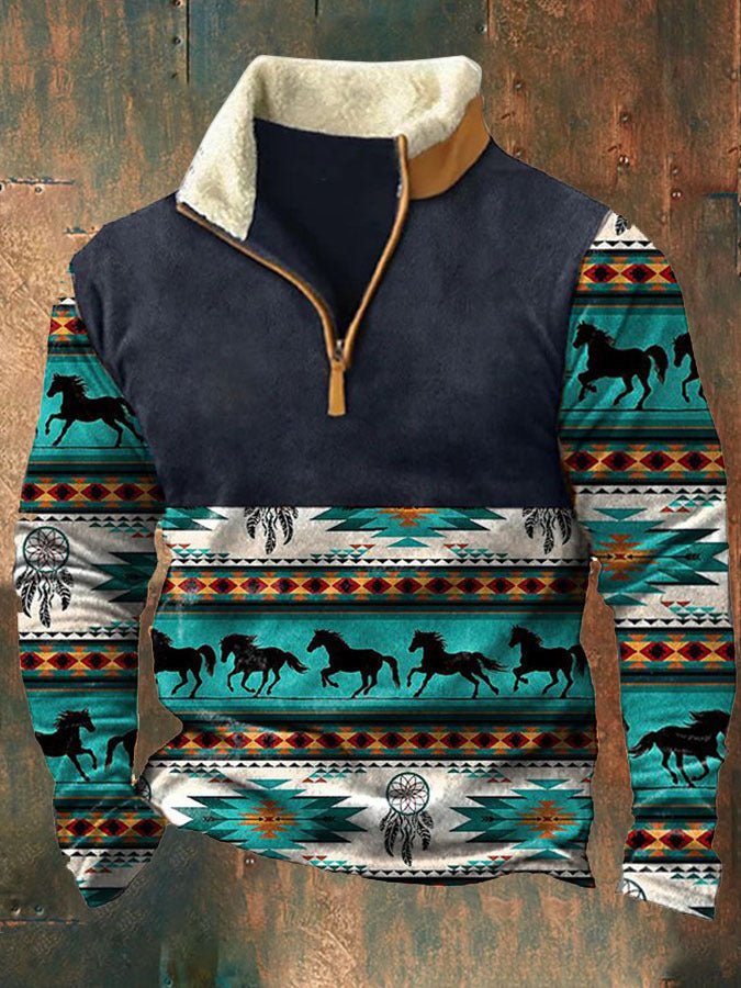 👕【S-4XL】2025-ös őszi-téli férfi divatos, meleg hosszú ujjú pulóver 3D nyomattal