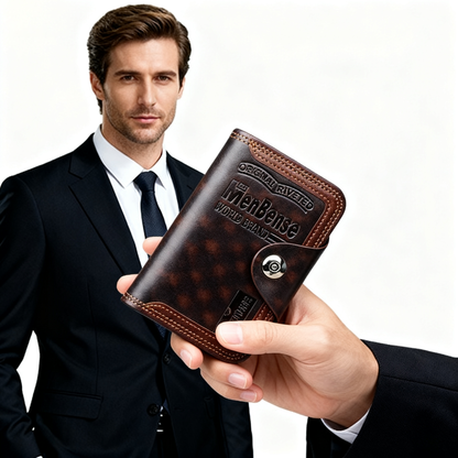 🔥😎【Kup 1, otrzymasz 1 gratis】Męski portfel o dużej pojemności - stylowy, praktyczny, dojrzały i elegancki styl biznesowy.