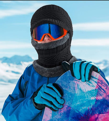 🔥 Enodelna debela volnena kapa, odporna proti vetru, za uporabo na prostem.