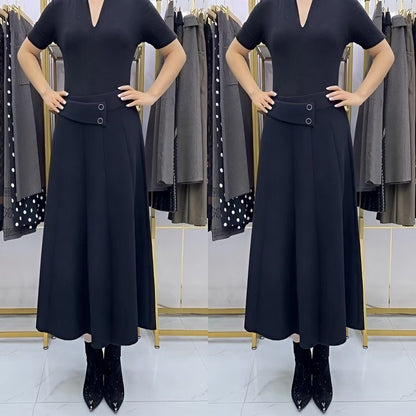 👗🎀【S-4XL】Spódnica midi z wełny na jesień/zimę