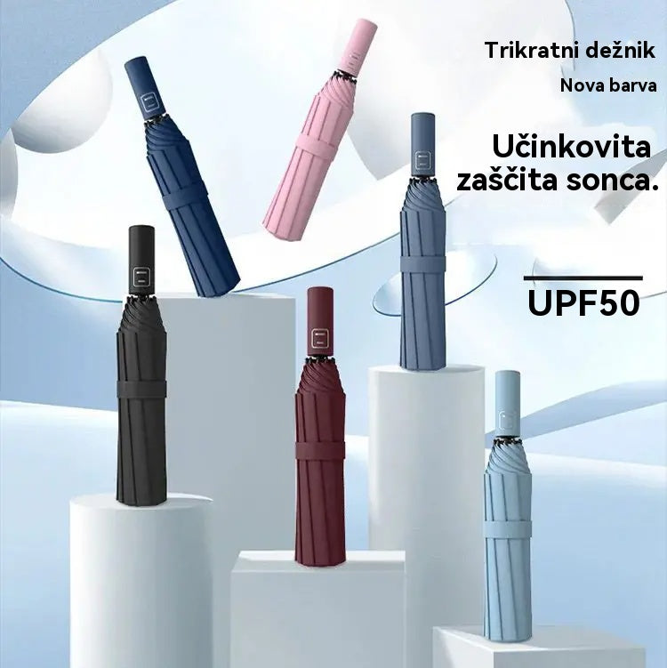 Nov popolnoma samodejni dežnik, izdelan na Japonskem, za dež in sonce